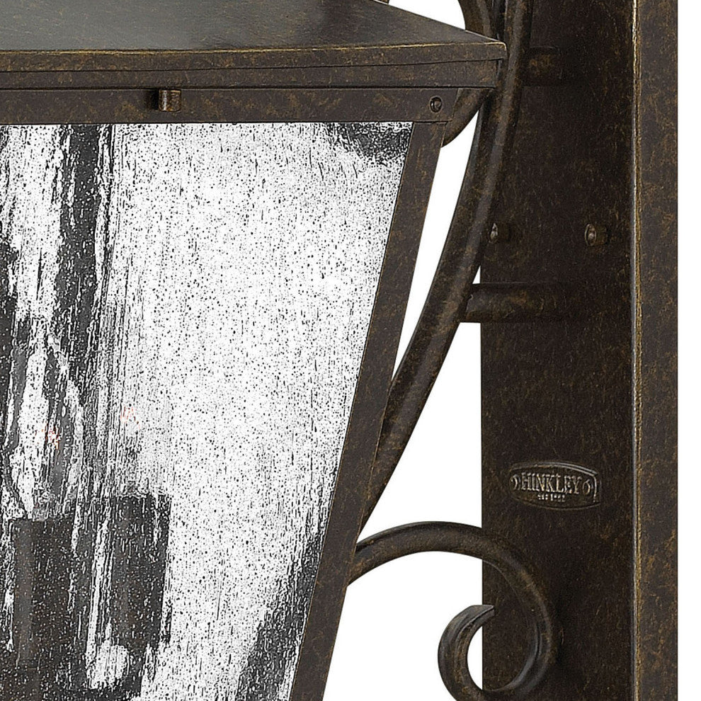 Hinkley Trellis Extra Large Wall Mount Lantern With Scroll, Regency Bronze