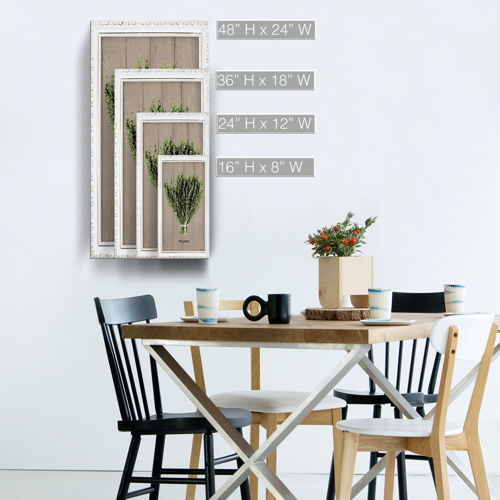 Thyme Wrapped Canvas Botanical Kitchen Wall Art, 16"x8"