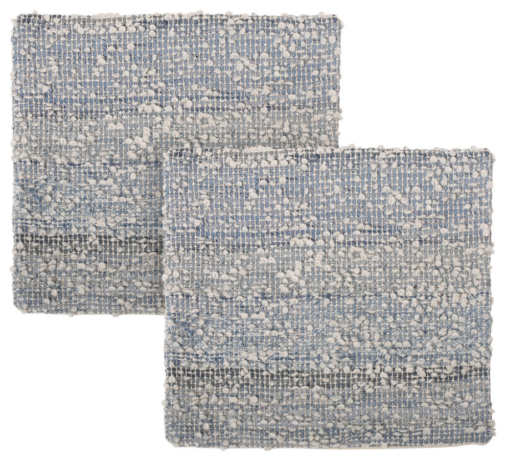 Samona Modern Handcrafted Fabric  Pillow Cover, Set of 2