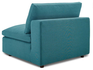 Commix Down Filled Overstuffed 6 Piece Sectional Sofa Set Teal