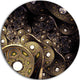 Beautiful Gold Metallic Fabric, Digital Art Round Wall Art, 36"
