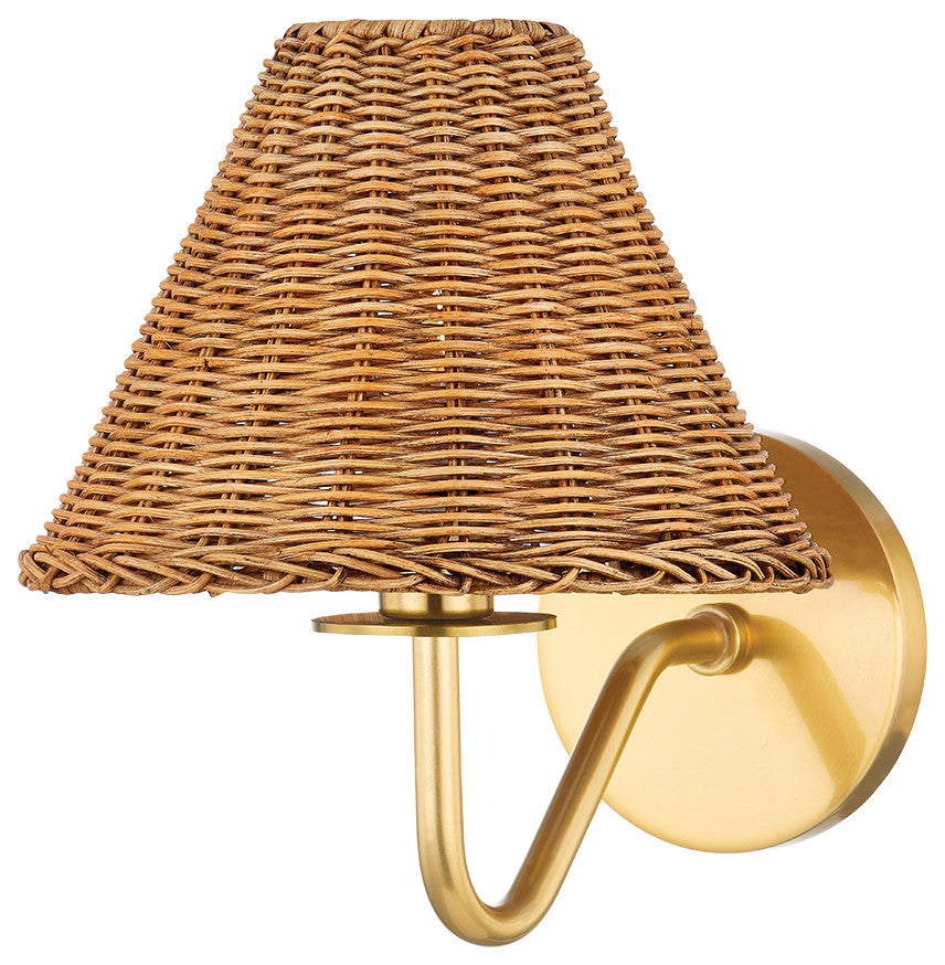 Issa 1-Light Wall Sconce Aged Brass
