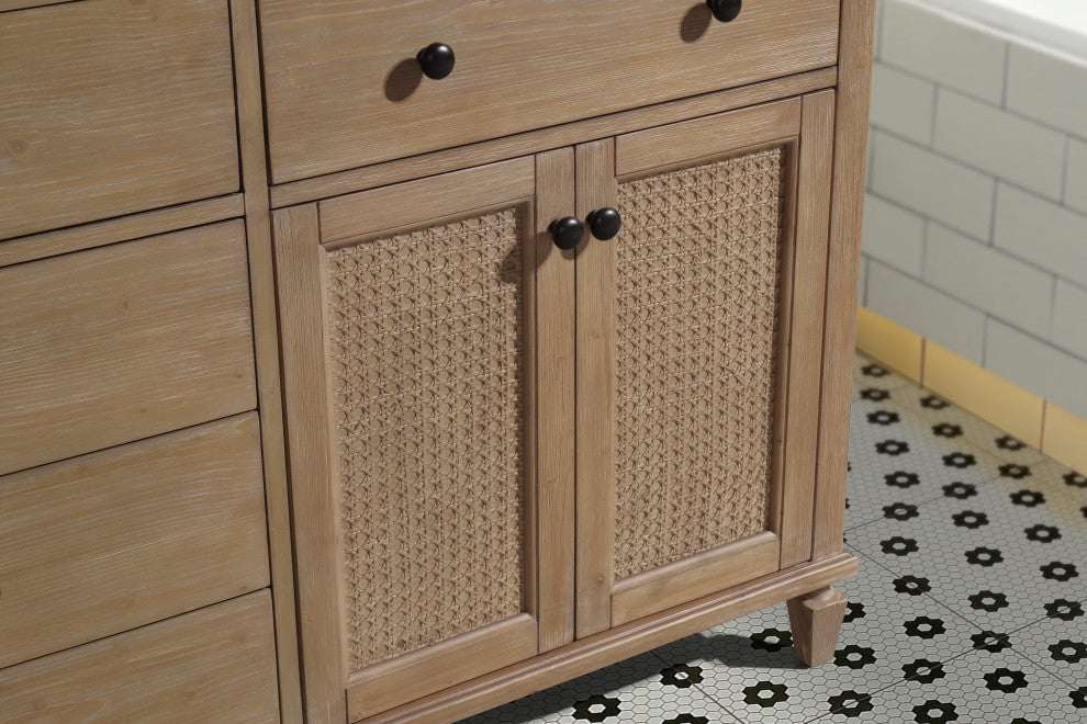 Ari Kitchen and Bath Annie 72" Double Bath Vanity Weathered Fir