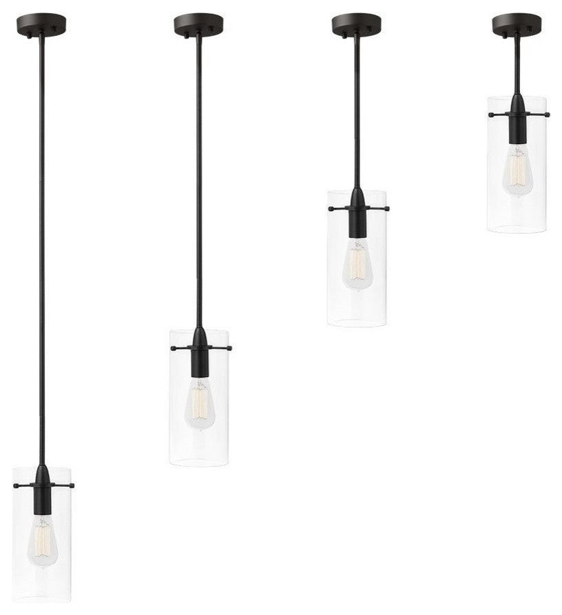 Effimero 1-Light Stem Hung Pendant Lamp, Black