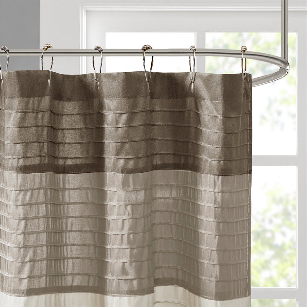 Madison Park Amherst Faux Silk Shower Curtain