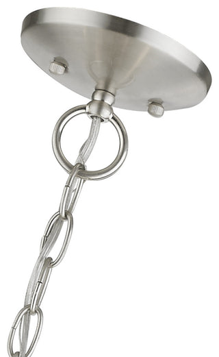 Aria 6 Light Brushed Nickel Globe Pendant Chandelier