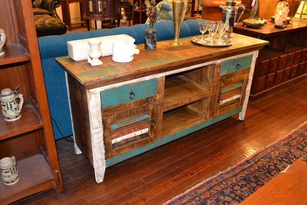 Reclaimed Solid Wood TV Console