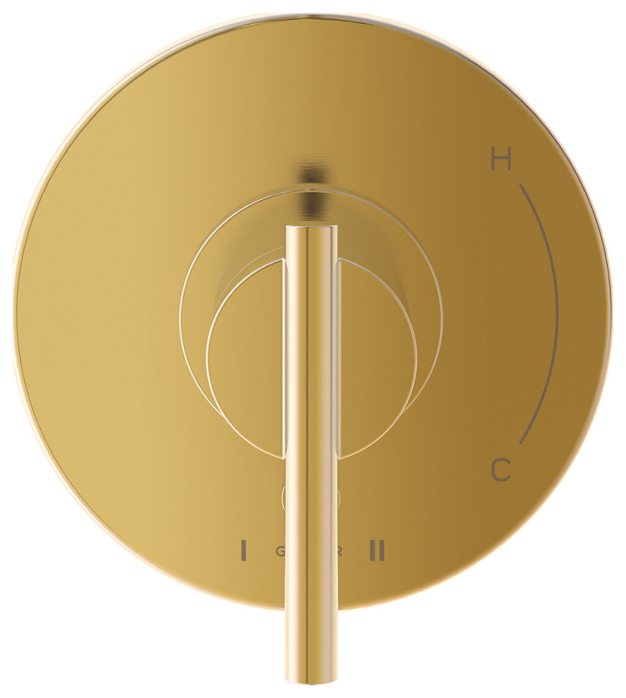 Parma Pressure Balance Trim Kit Valve Only w/ Diverter on Valve Brushed Bronze