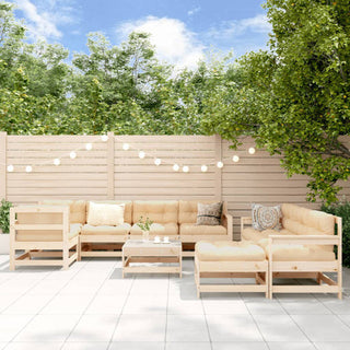 vidaXL Patio Lounge Set with Cushions Outdoor Conversation Set Solid Wood
