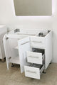 Windbay 36" Free Standing Vanity, White Texture Embossed, White Integrated Sink