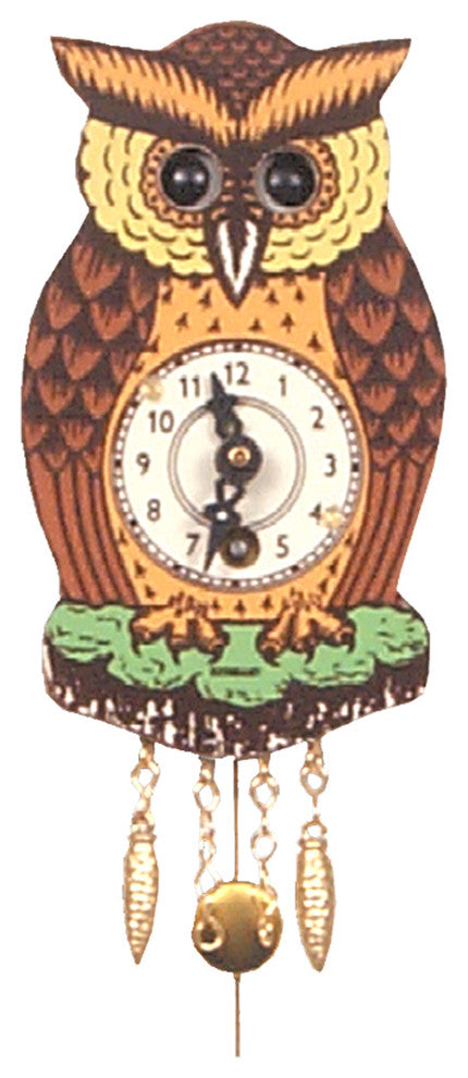 Engstler Key Wound Owl Clock- Mini Size