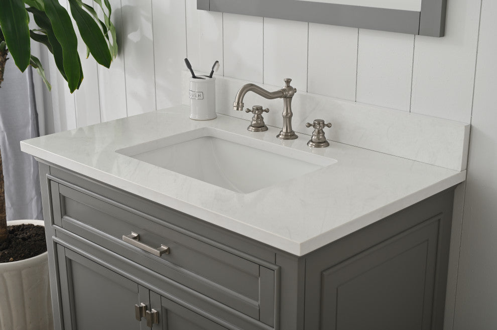 Milano Transitional Gray 36" Single Vanity