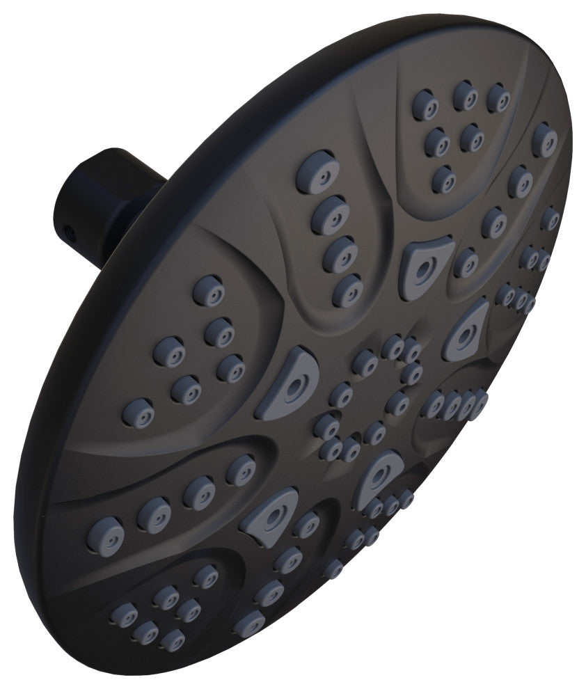 No-Drill Conversion Slide Bar Shower Head With Diverter, Matte Black