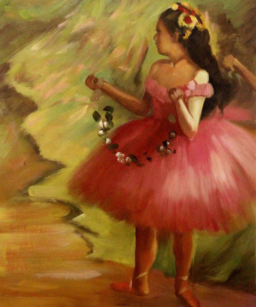 Dancer in Pink Dress, Unframed loose canvas
