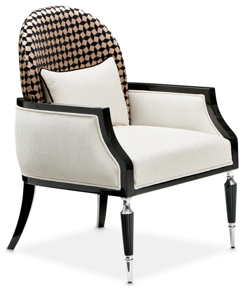 La Francaise Accent Chair Cafe au Lait/Black