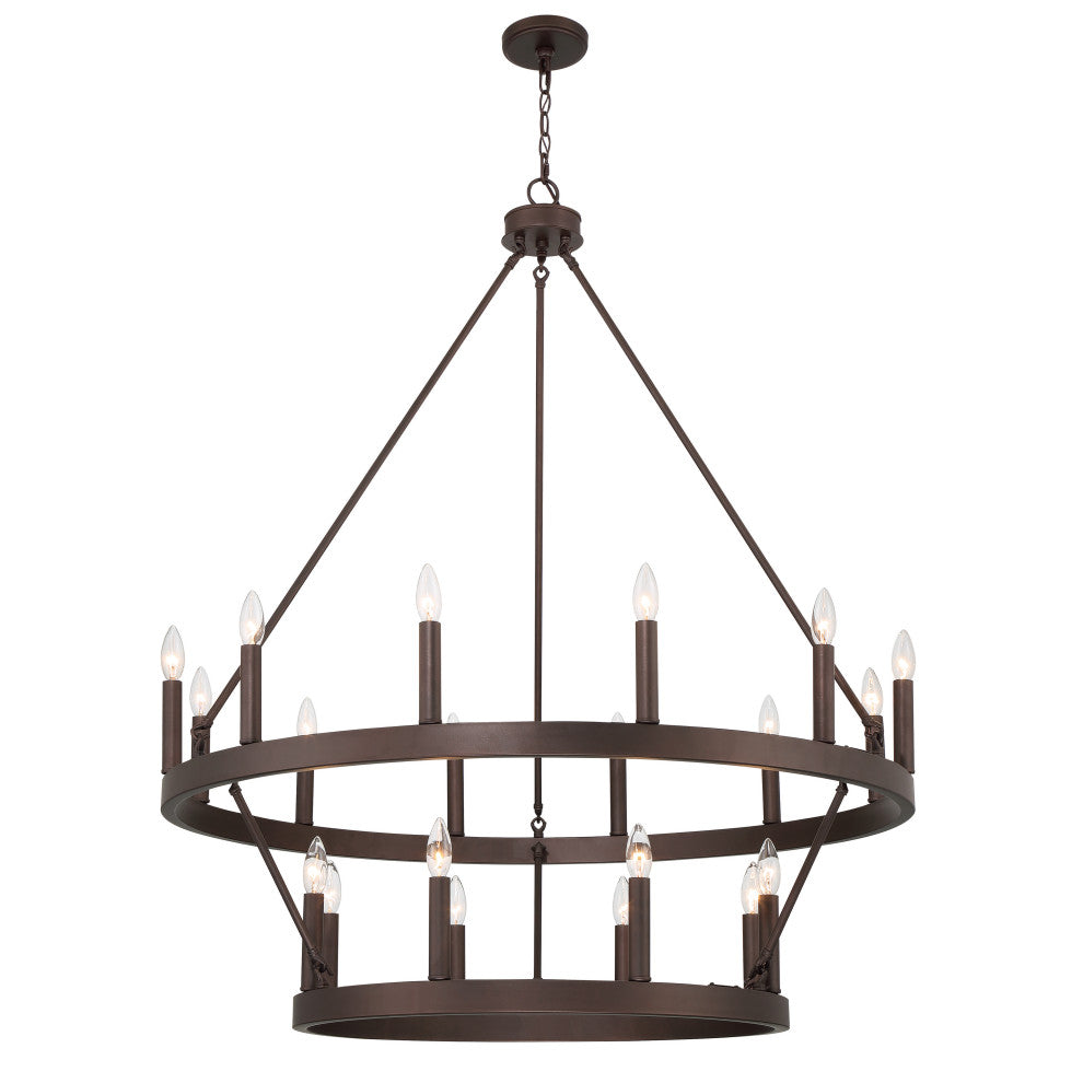 Vanity Art 20-Light Wagon Wheel Chandelier, Oil Rubbed Bronze
