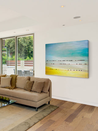 "Birds Hangin" Fine Art Canvas Print, 36"x24"