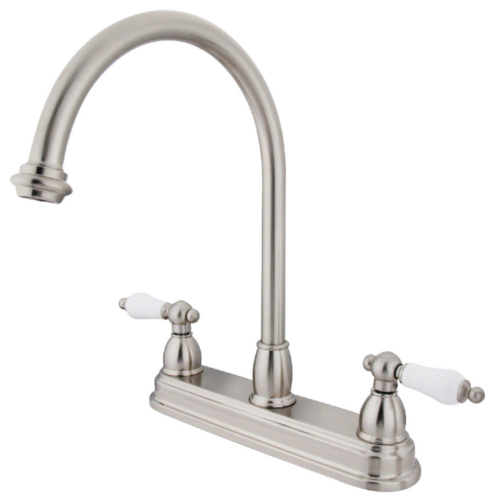 Kingston Brass Centerset Kitchen Faucet, Brushed Nickel