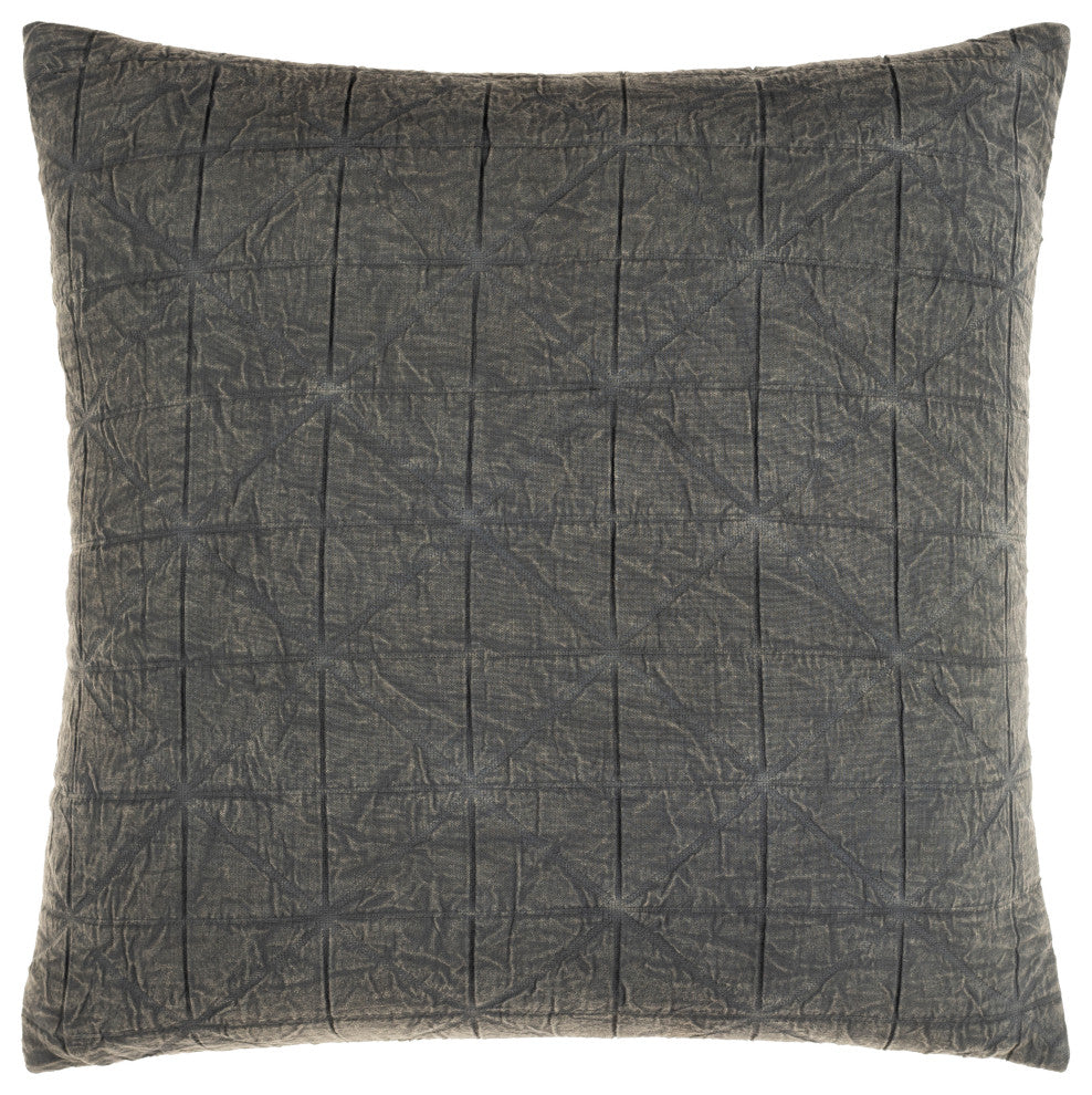 Surya Winona Charcoal Pillow Shell With Polyester Insert 20"H X 20"W