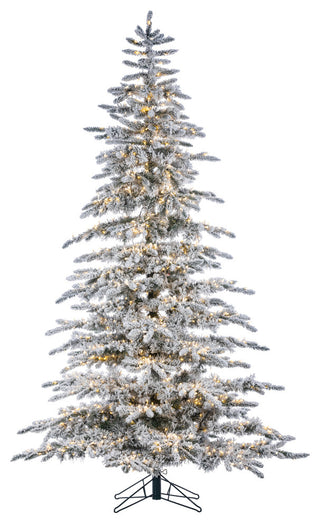 7.5' Flocked Pre-Lit Mounta" Pine