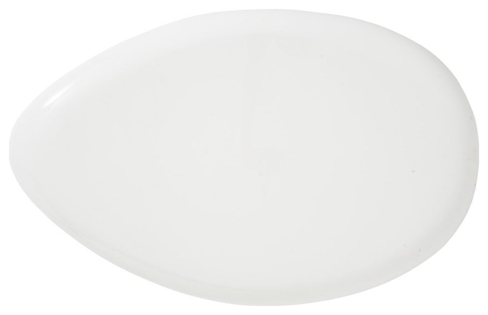 River Stone Cocktail Table Gel Coat, White, Large