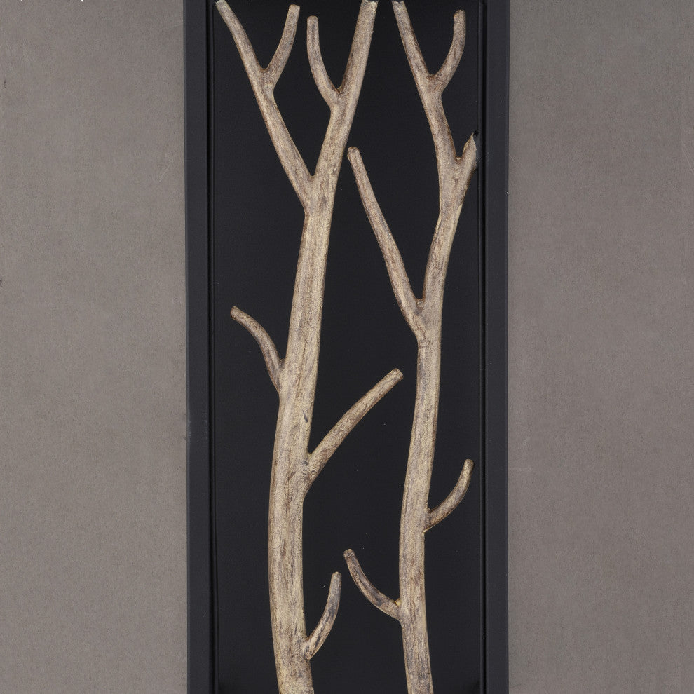 Ocala 6"W LED Outdoor Wall Light Textured Black with Poplar