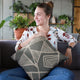 Plutus Gray Sketch Abstract Luxury Throw Pillow, 20"x20"