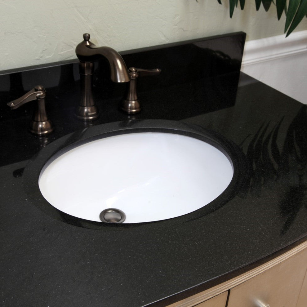 36" Single Sink Vanity-Wood-Bronze Silver