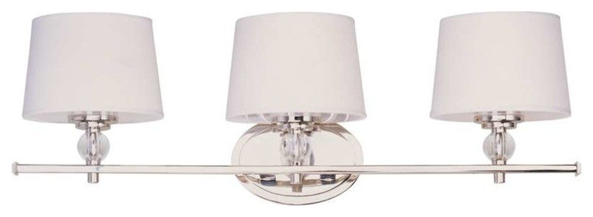 Maxim Lighting Rondo 3-Light Bath Vanity Polished Nickel - 12763WTPN