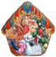 Hand Painted Christmas Morning Wrapped Wishes Dome Box
