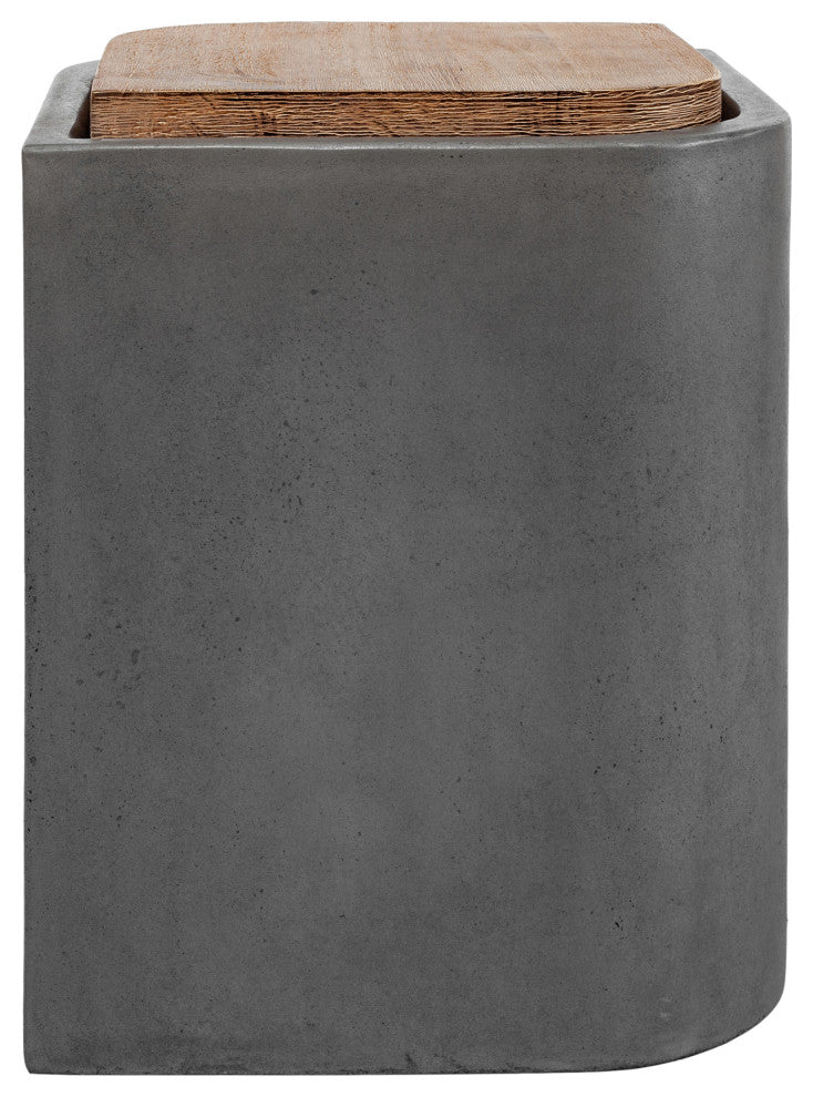 Contemporary Marquis Outdoor Stool - Grey