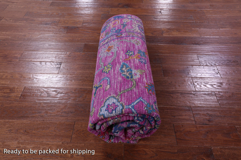 6' 2" X 9' 1" Handmade Turkish Oushak Wool Rug - Q13658