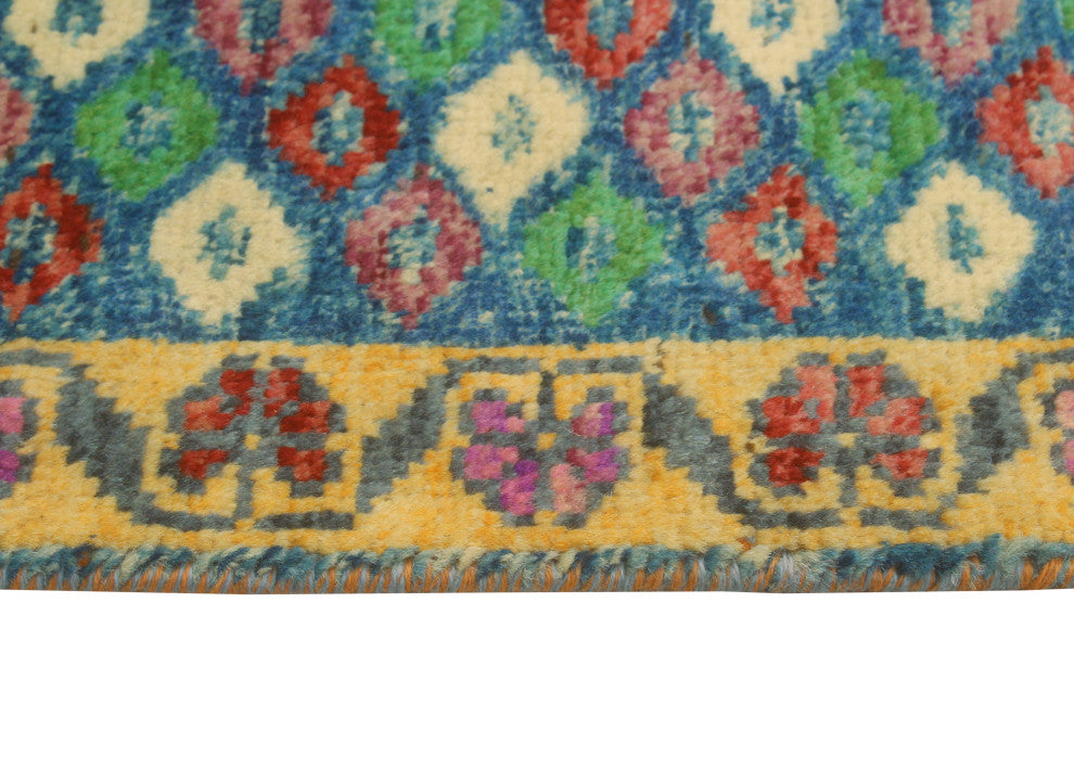 Balochi Ainagul Blue/Gold Rug, 3'11x6'0