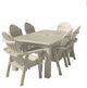 Muskoka 7-Piece 42x84 Dining Set, Weathered Acorn, Whitewash