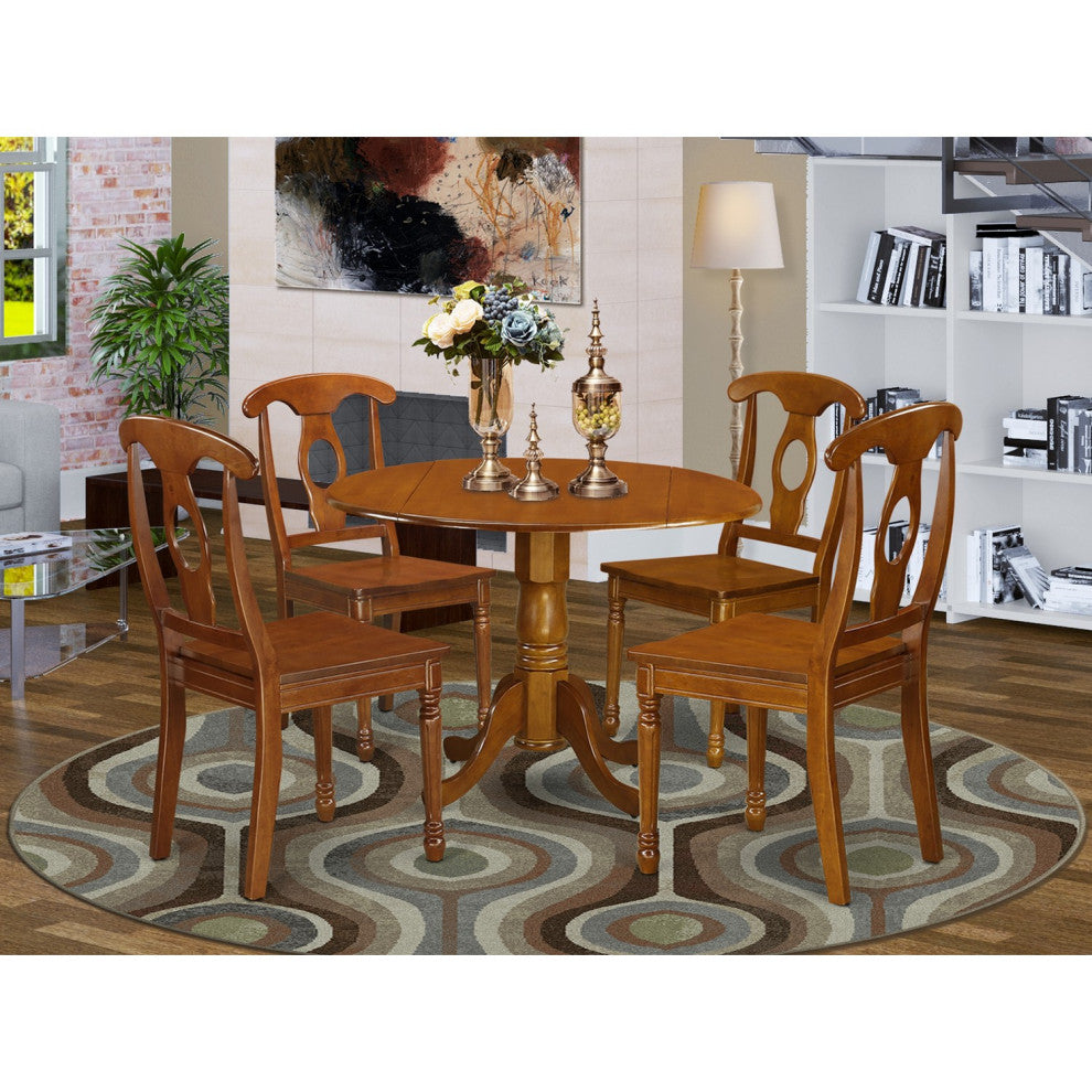 5 Pc Kitchen Nook Dining Set -Breakfast Nook And 4 Dinette Chairs