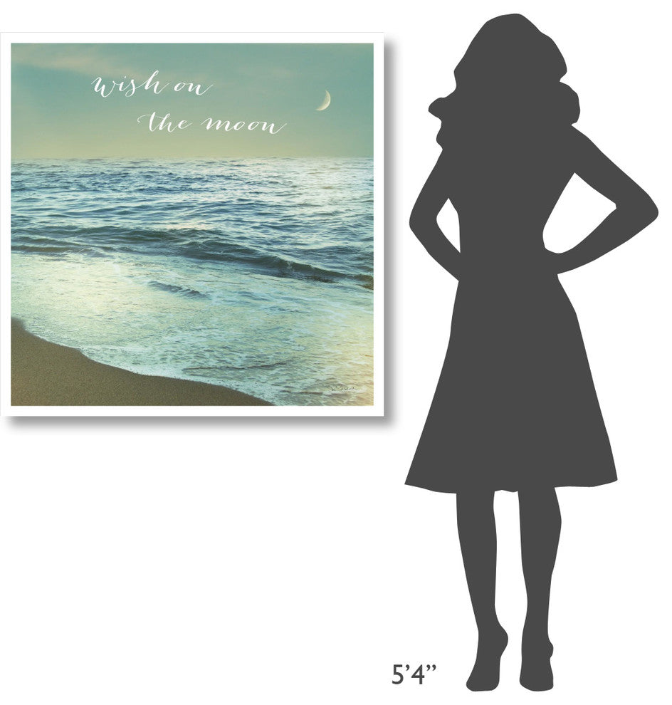 "Moonrise Beach Inspiration" Digital Paper Print by Sue Schlabach, 38"x38"