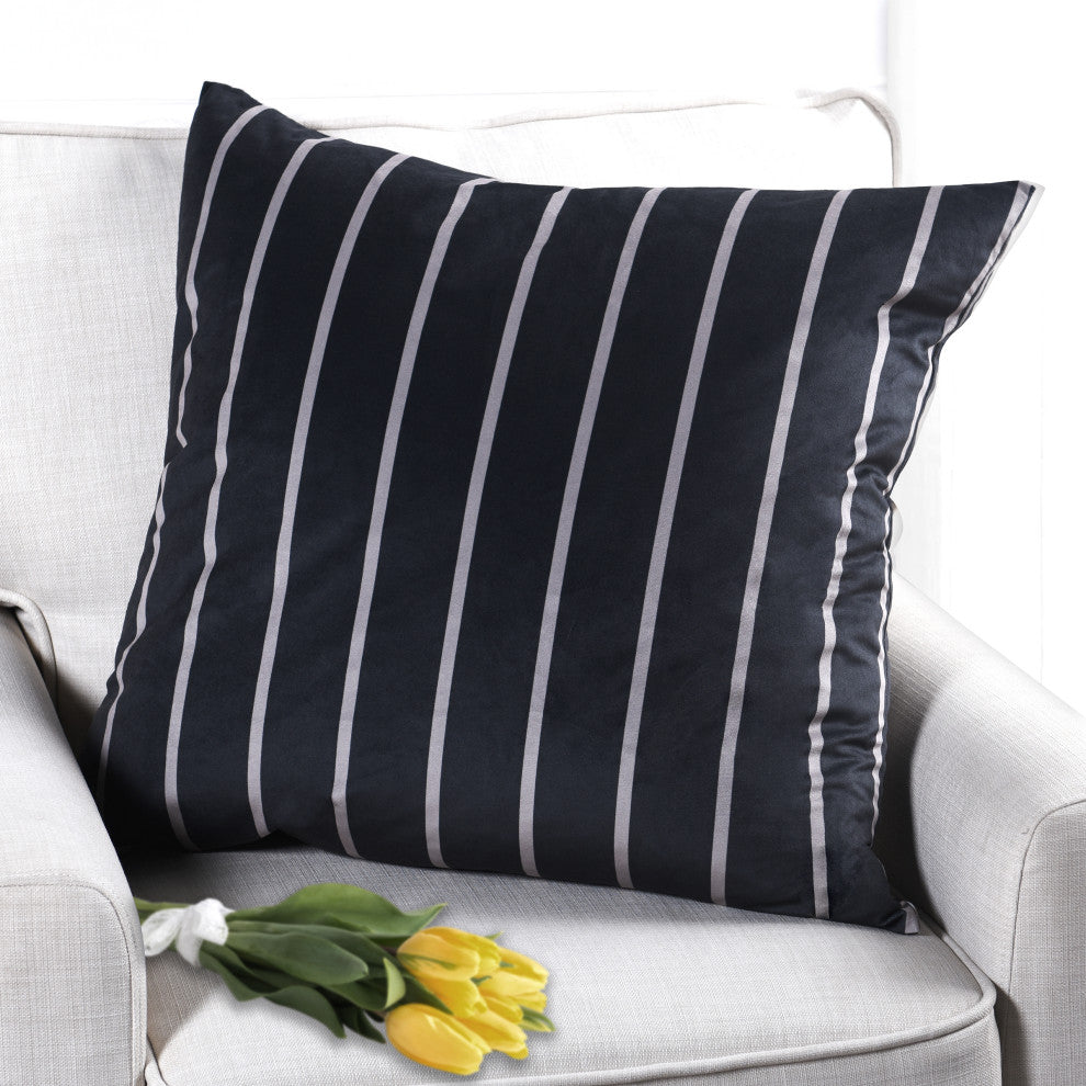 Dann Foley Square Fleece Cushion Striped Upholstery