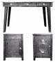 3 Piece Of Traditional Style Wooden Console Table with Desk, Gray