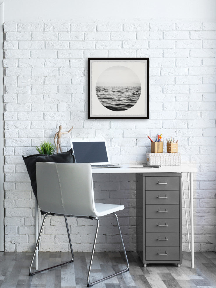 "Deep Dark Sea" Framed Painting Print, 32x32