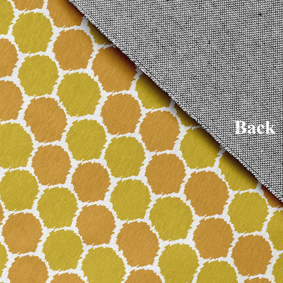 Geometric Rug, Sunny Mustard, 5'x7'