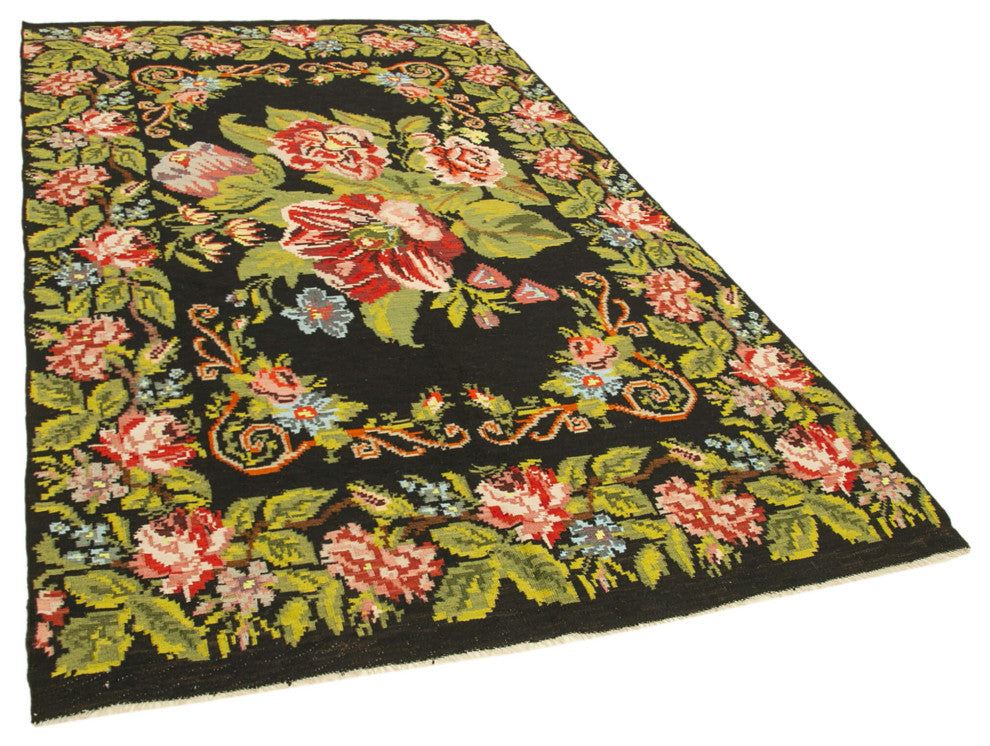 Rug N Carpet - Handmade Moldovian 5' 8'' x 10' 2'' Vintage Floral Kilim Rug
