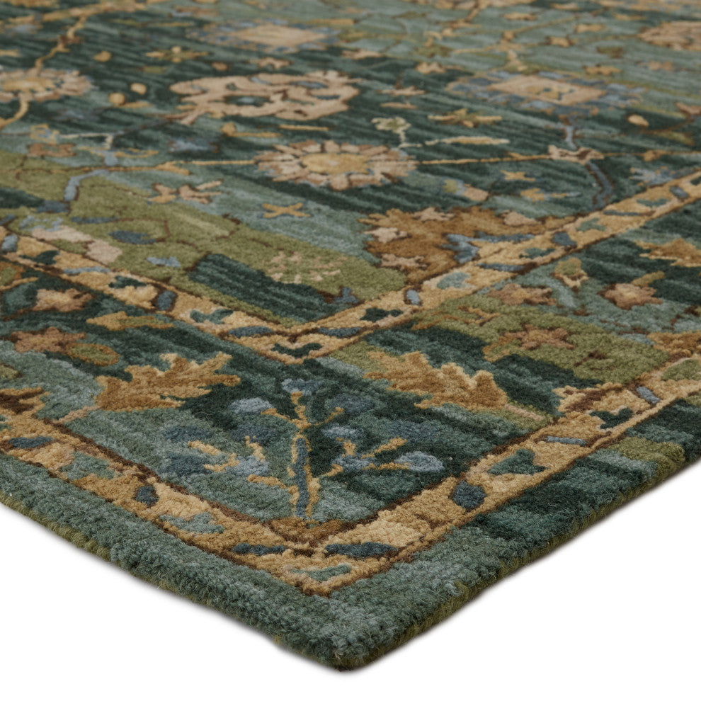 Vibe by Jaipur Living Ahava Handmade Oriental Green Rug, 5'x8'