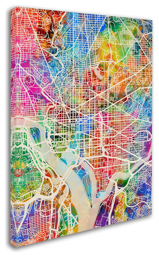 Michael Tompsett 'Washington DC Street Map' Canvas Art, 32"x24"