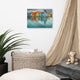 Faux Wood Blue Morning at Waters Edge Groningen Canvas Prints, 12" X 16"