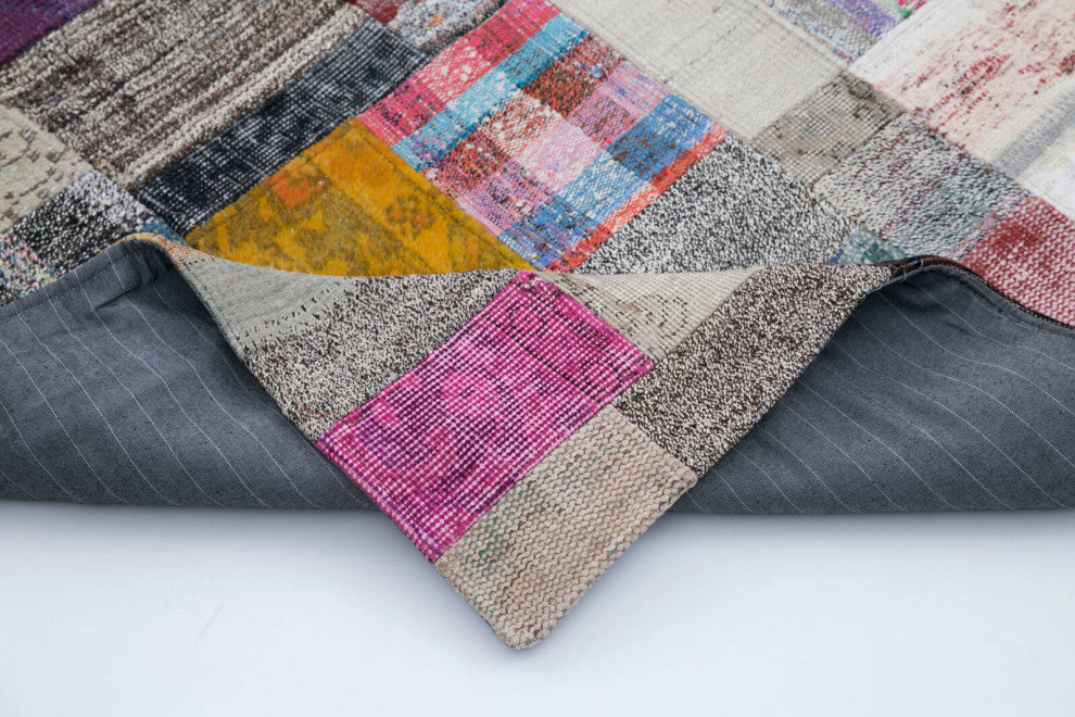 Rug N Carpet - Handmade Turkish 6' 6'' x 9' 10'' Rustic Patchwork Kilim Rug