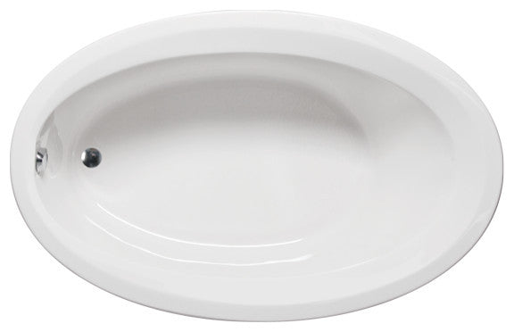 Malibu Avalon Oval Bathtub White, 66"x42"x22", Soaker