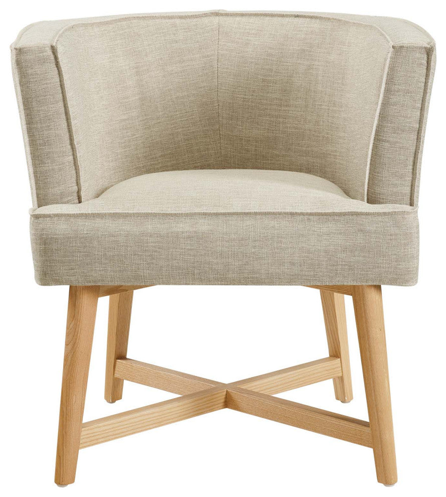 Anders Upholstered Fabric Accent Chair Beige