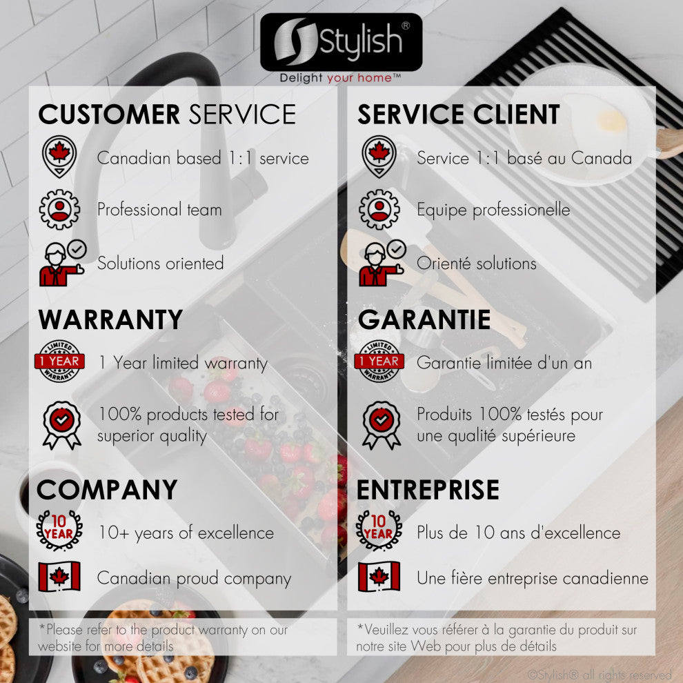 STYLISH Workstation Sink Black Cutting Board A-917