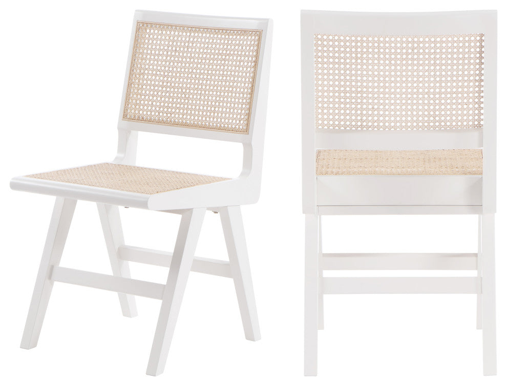 Preston Dining Chair, Set of 2, White, Side Chair