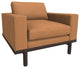 Cantor Leather Chair, Finish Shown: Ebony, Leather Shown: Acorn